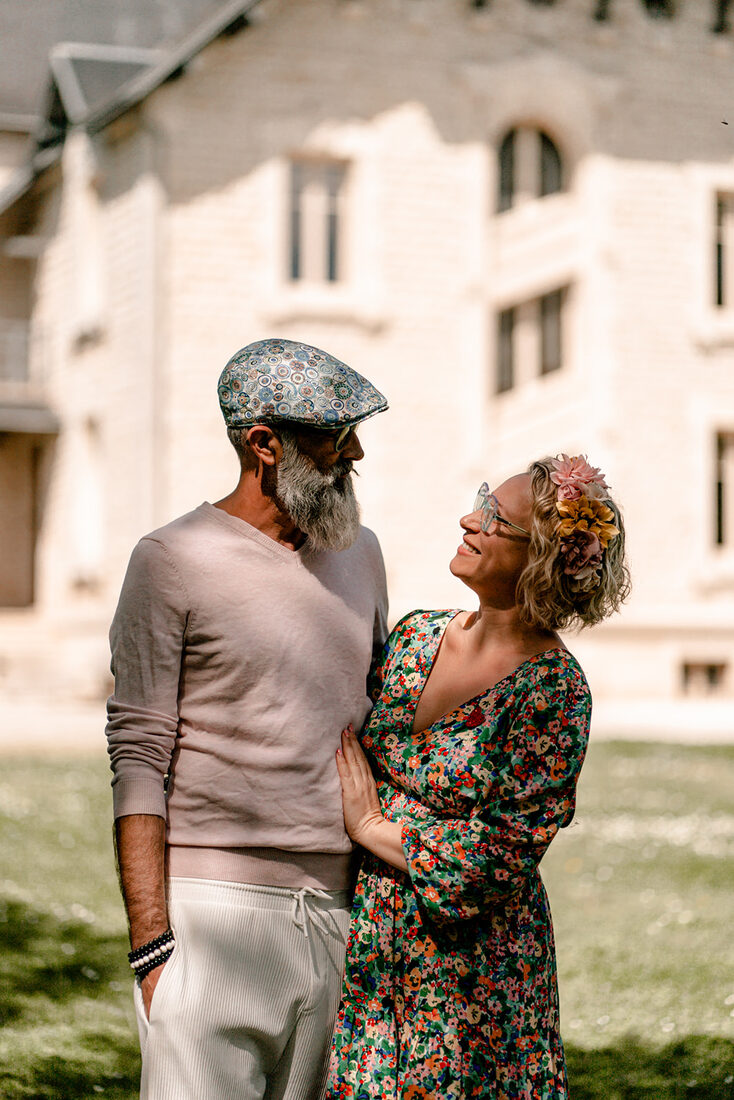 Sarah et Christian devant Nymphea